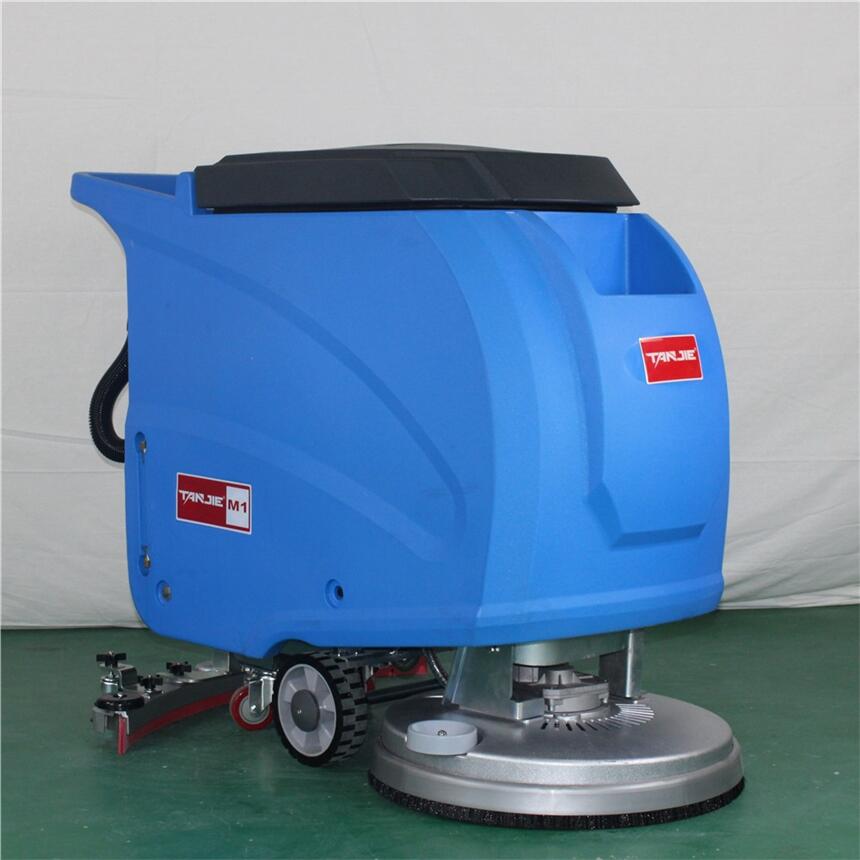電子電器廠車間環(huán)氧地坪保潔拖地機(jī) 全自動手推式洗地機(jī)M1 