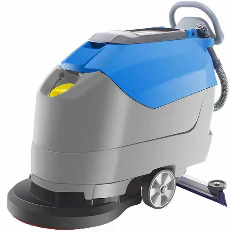  凱堡全自動手推式洗地機T-50A 電子廠車間環(huán)氧地坪保潔拖地機 清洗吸干刷地機批發(fā)