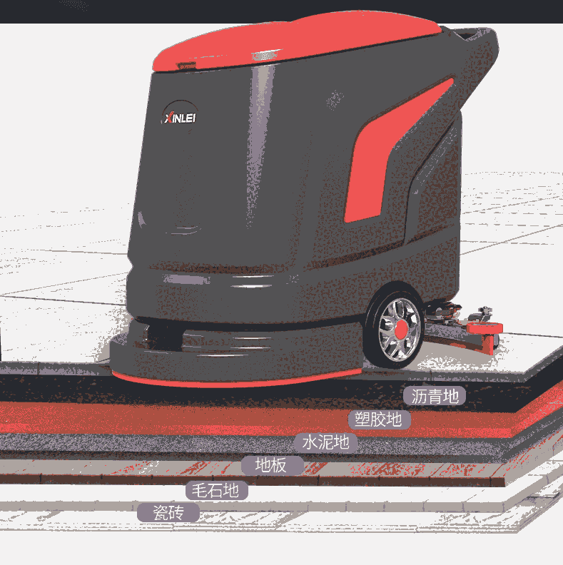 鑫磊手推式鋰電洗地機(jī)XLW-53 地面灰塵污漬油水清洗吸干擦地機(jī) 工廠醫(yī)院超市拖地機(jī)