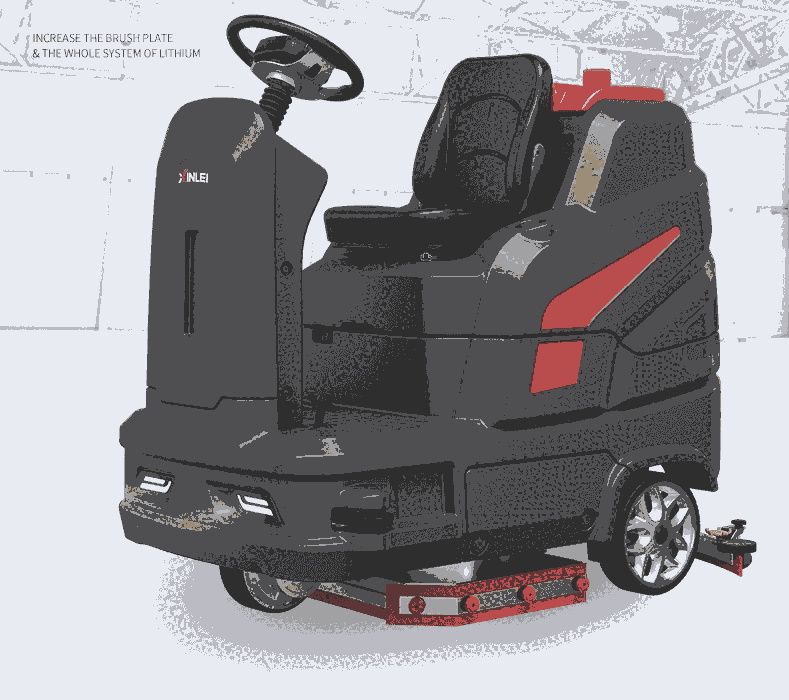 大型鋰電版駕駛式洗地機(jī)鑫磊XLW-90 高鐵站候車室地面保潔拖地機(jī) 清洗吸干刷地機(jī)置換